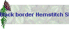Black border Hemstitch Shower Curtain