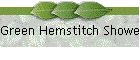Green Hemstitch ShowerCurtain