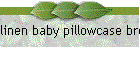 linen baby pillowcase brown dots