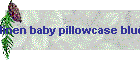 linen baby pillowcase blue dots