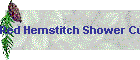 Red Hemstitch Shower Curtains